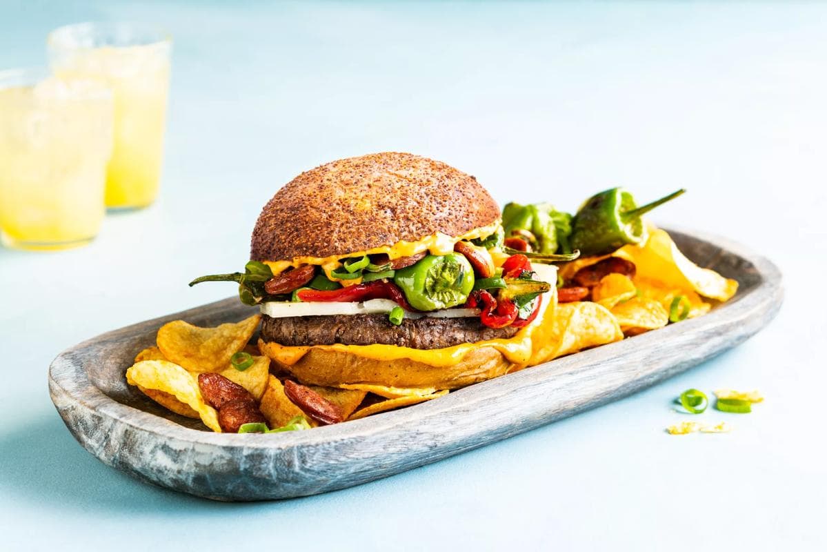 bułka hamburgerowa, chili
