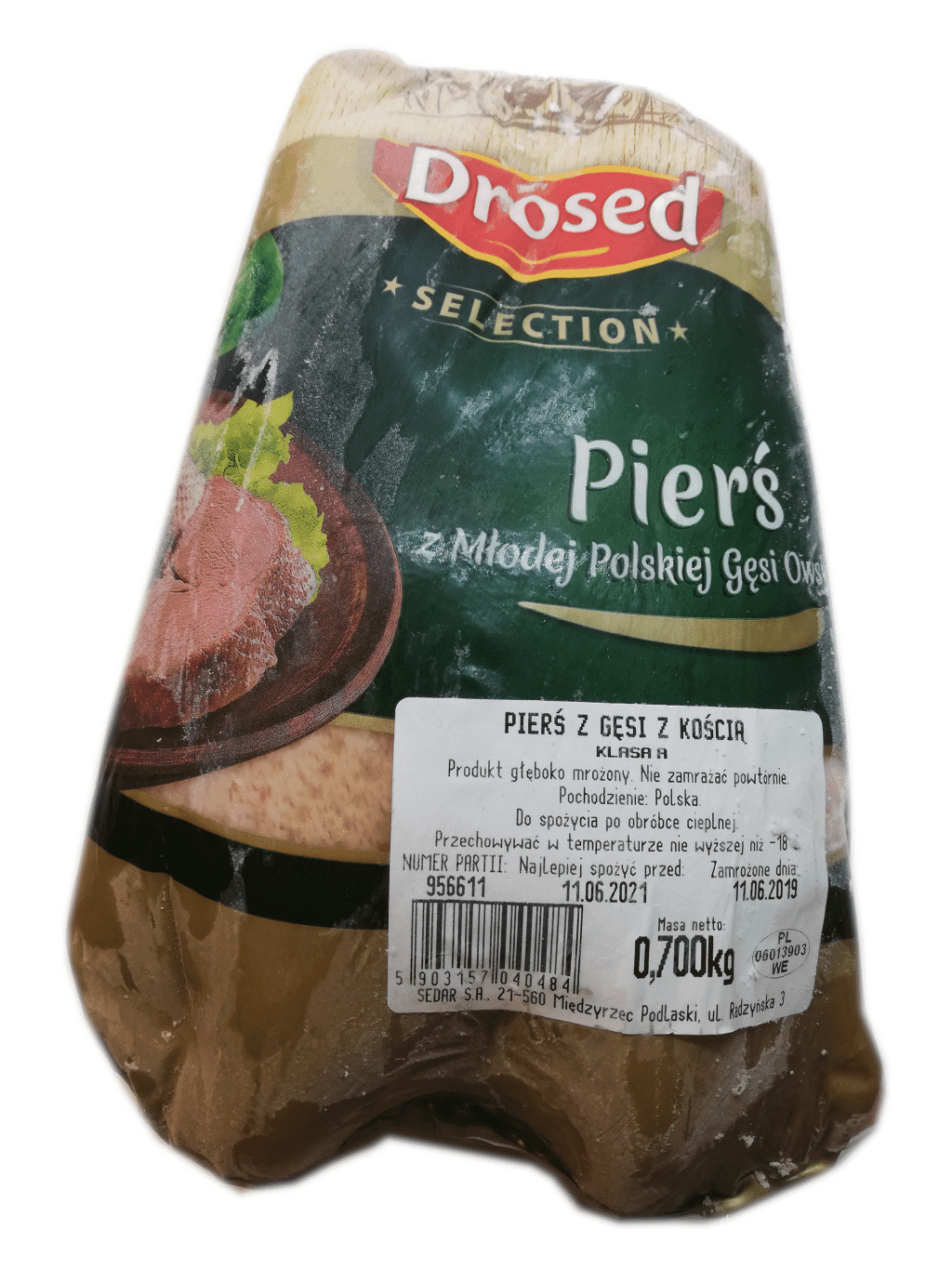 gęś filet, mrożony
