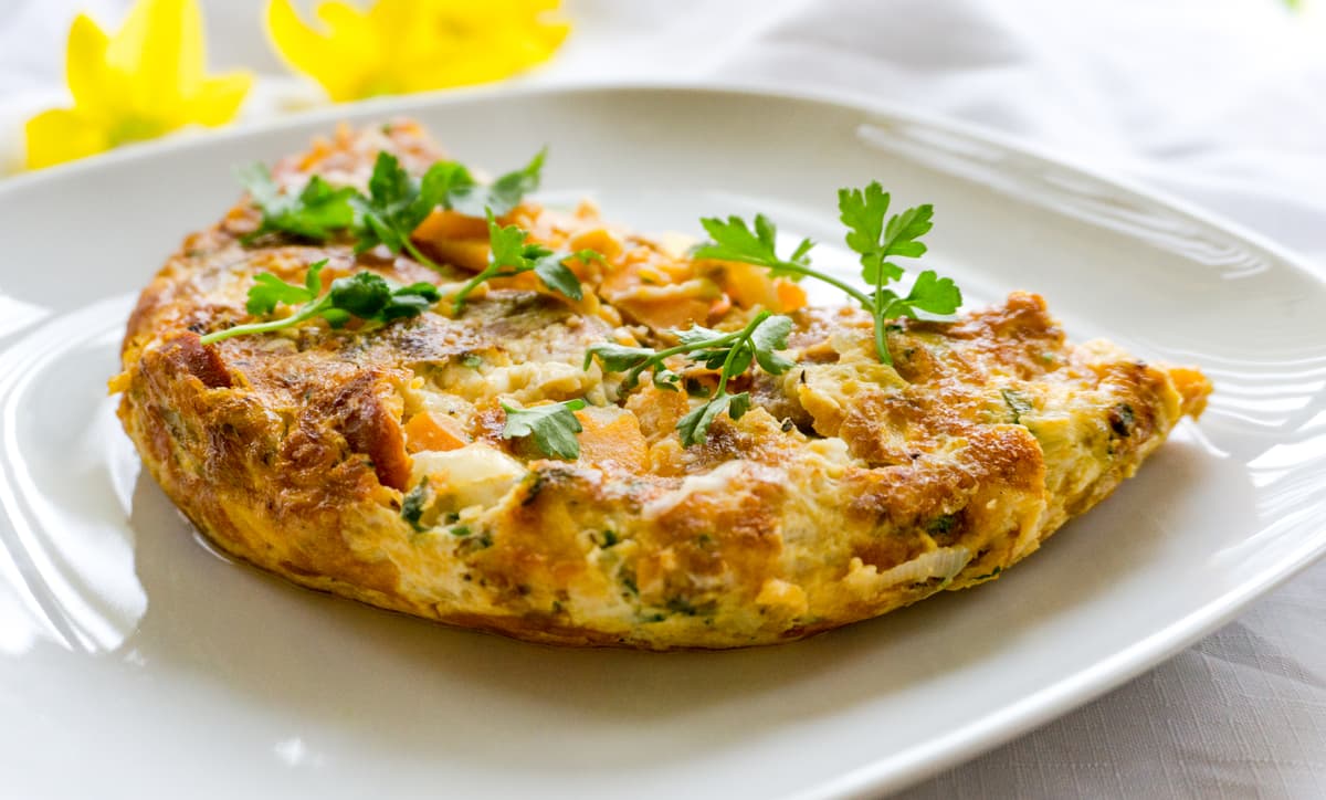 Hiszpańska tortilla z
chorizo i batatami