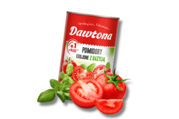 krojone pomidory z bazylią