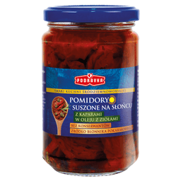 krojone suszone pomidory z kaparami w oleju