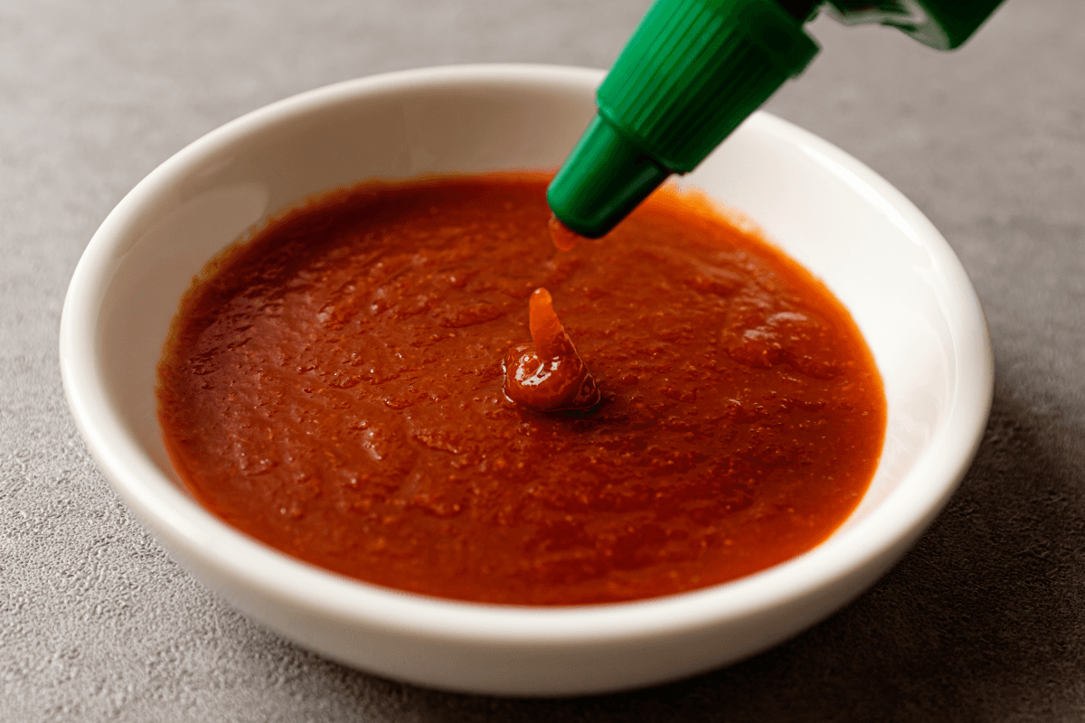 Łyżeczka sosu sriracha