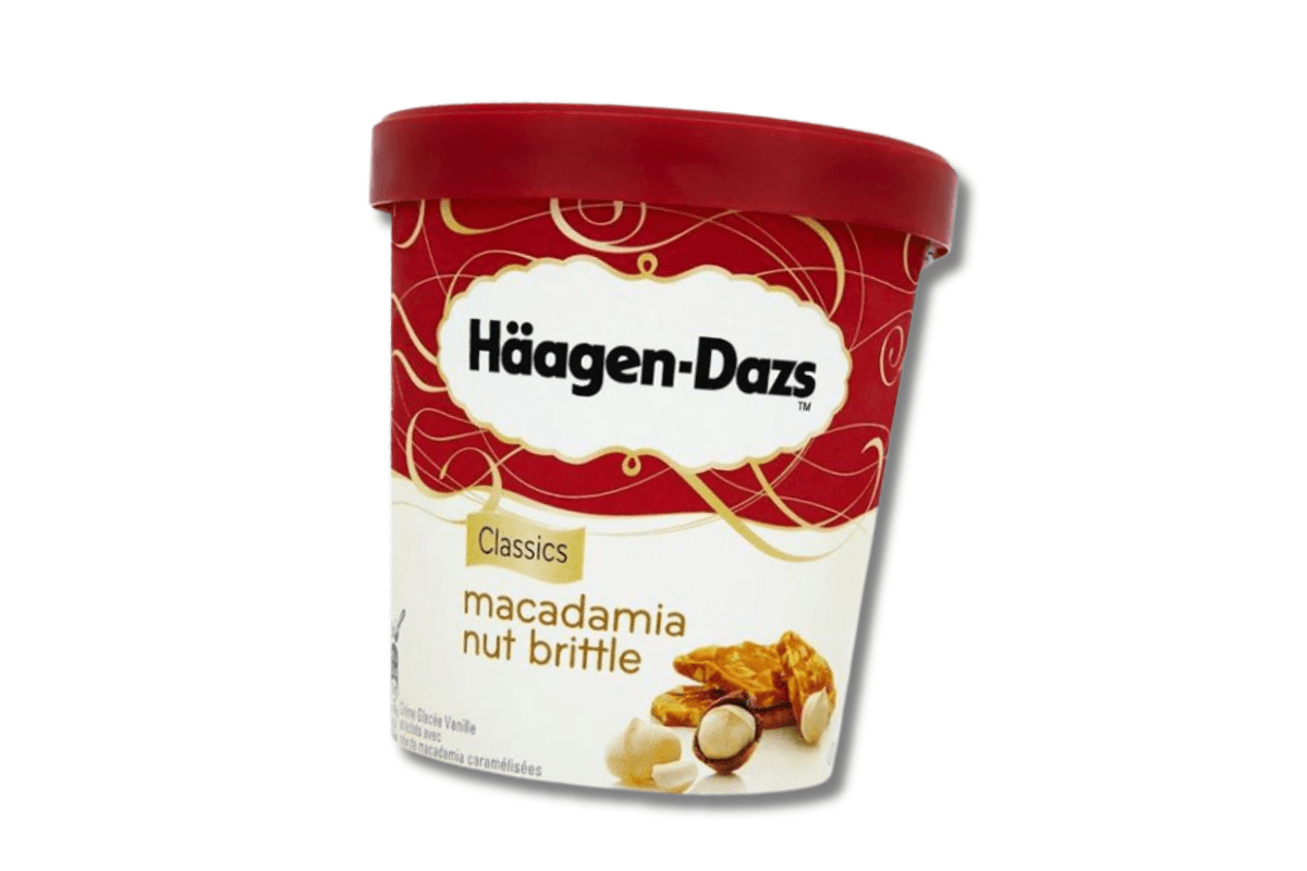 Porcja lodów Haagen-Dazs macadamia nut brittle