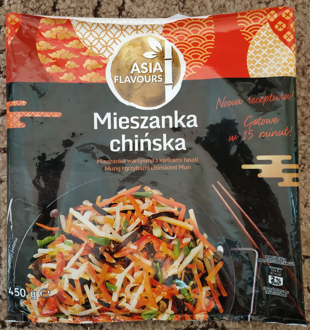 Porcja mrożonej mieszanki chińskiej