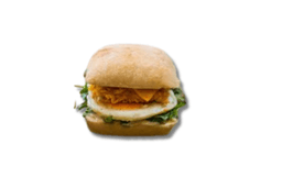 Śniadaniowa ciabatta z jajkiem i serem
/ Breakfast ciabatta with egg and cheese
