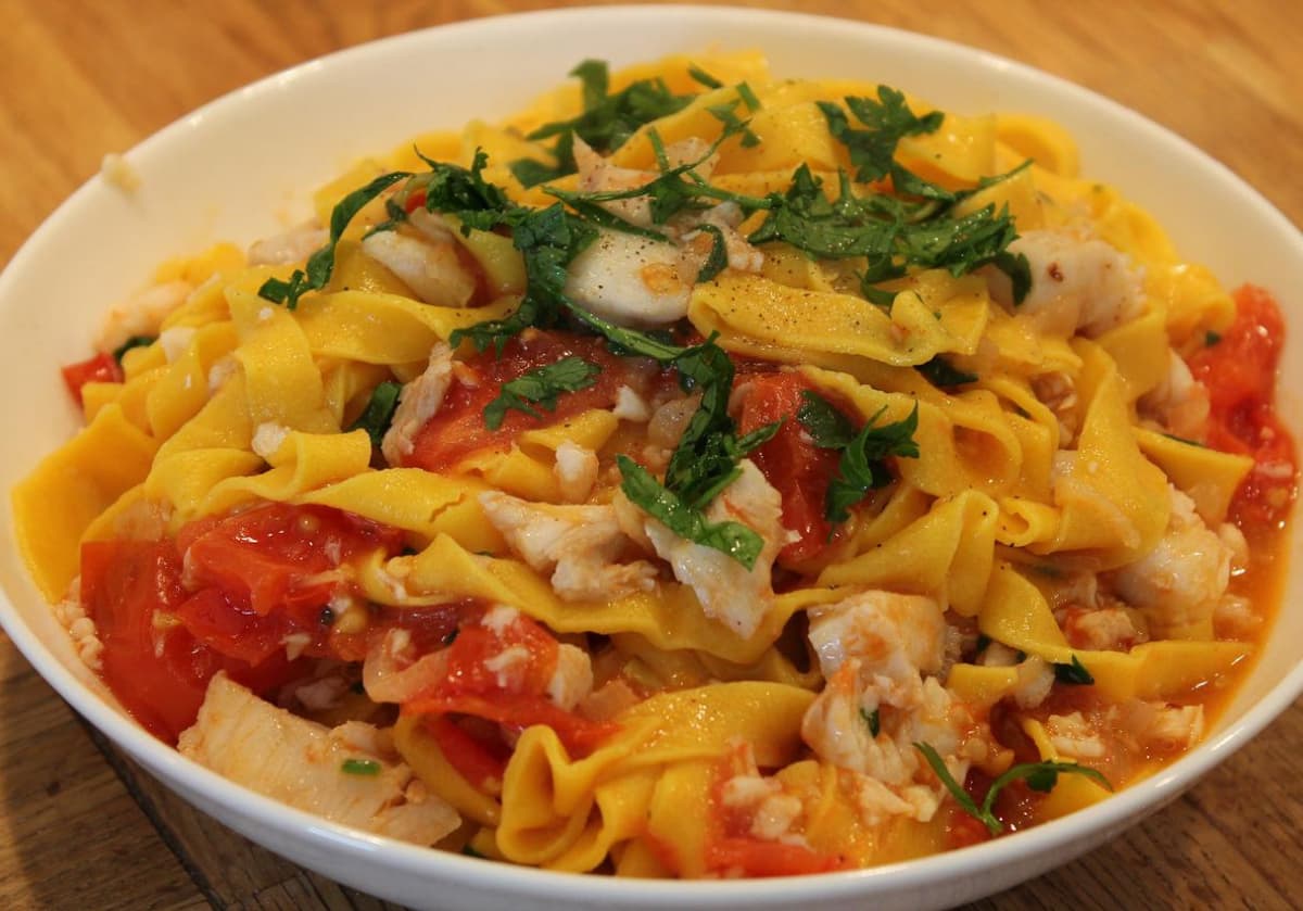 Tagliatelle, szafran