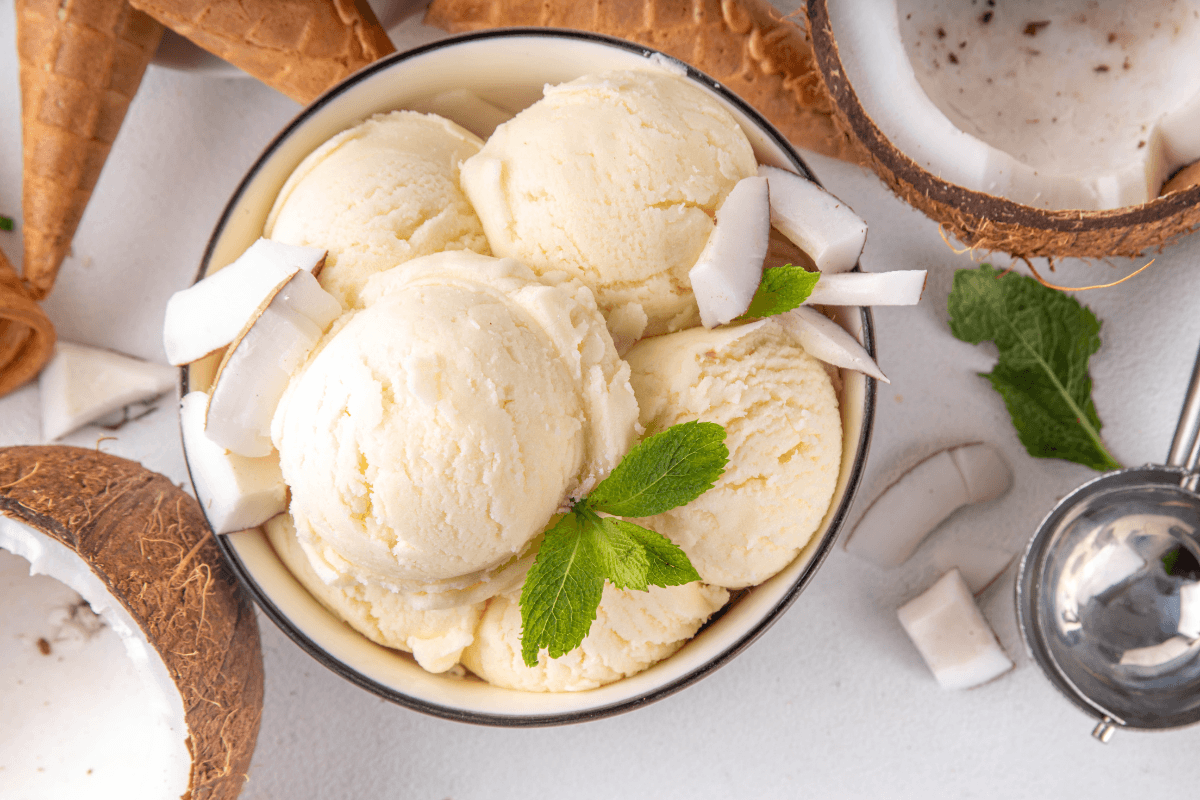 wegańskie lody waniliowe